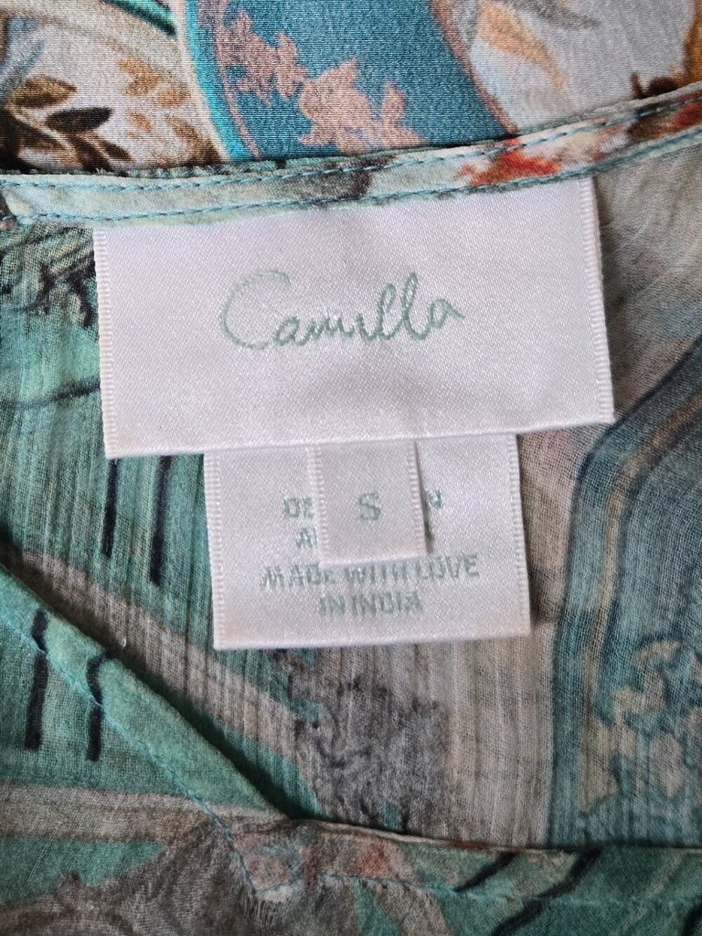 Camilla‎ I Dream of Marie Strap Top with Sheer Underlay Size Small - Picture 9 of 13